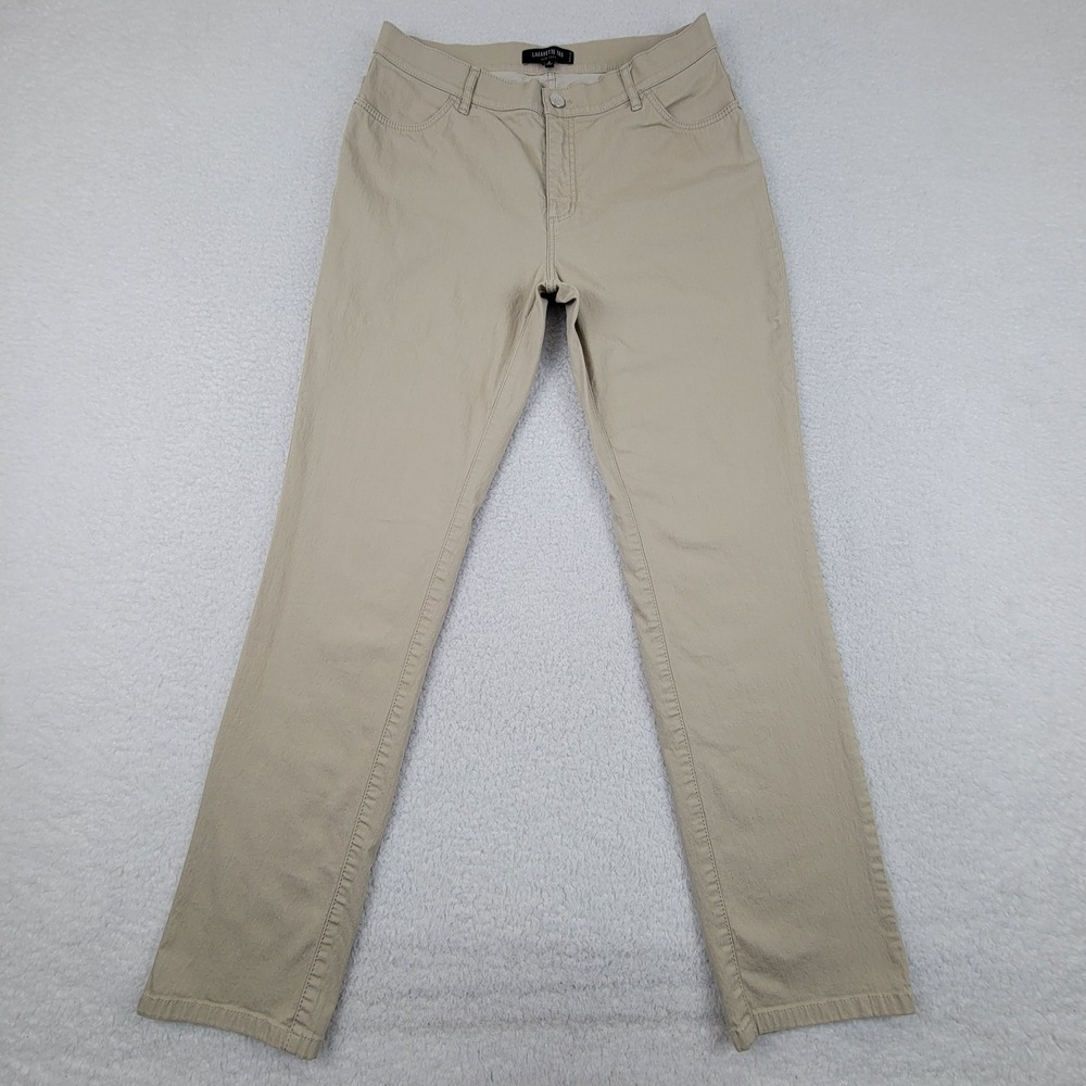 Lafayette 148 Pants Womens 8 Petite Straight Leg Stretch Casual Lightweight